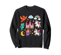 Unicorn Castle Rainbow Dreams Fantasy Sweatshirt