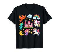 Unicorn Castle Rainbow Dreams Fantasy T-Shirt