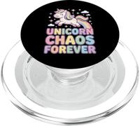 Unicorn Chaos Forever Pastel Rainbow Unicorn PopSockets PopGrip for MagSafe