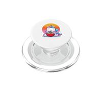 Unicorn Character Eating Japanese Ramen Noodle Retro Sunset PopSockets PopGrip for MagSafe