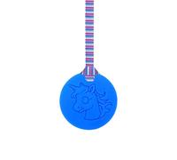 Unicorn Chew Necklace with Lanyard - Blue - Sensory Chew for Kids with Autism, Anxiety & ADHD -Sensory Oojamabobs (6 Lanyard Designs Available) (Lilac Stripes, 70cm Lanyard)