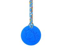 Unicorn Chew Necklace with Lanyard - Blue - Sensory Chew for Kids with Autism, Anxiety & ADHD -Sensory Oojamabobs (6 Lanyard Designs Available) (Rainbows, 70cm Lanyard)