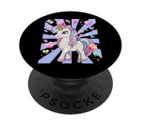 Unicorn Child Unicorns Fabulous Animal Fairy Tale Retro Horse 60s PopSockets Adhesive PopGrip
