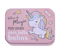 Unicorn Children's Plaster - Metal Box - 24 Plasters - Beautiful Design Plaster Storage Box for Children - Suitable for Backpack - Handbag