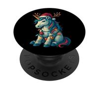 Unicorn Christmas Lights Xmas PopSockets Adhesive PopGrip