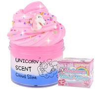 Unicorn Cloud Slime, 7 oz. Scented Slime Kit Kids Toys, Squishy Sensory Toy Cute Stuff for Girls and Boys, Teenage Girl Birthday Gifts, Party Favors Stocking Stuffers for 4-13 Years Old