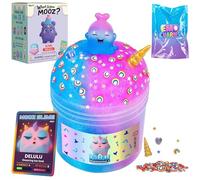 Unicorn Cloud Slime Kit - Blue & Pink Sensory Slime for Kids, Non-Sticky & Scented Cloud Dough, Squishy ASMR Fun, Axolotl Charm & Mix-Ins, Xmas Gifts for Girls & Boys Ages 5-12 & Teens, MOOZ