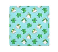 Unicorn Clover Pattern Camera Wrap Cloth, Squares Magic Self-Adhesive Cloth for Lens Camera Anti-Scratch Lens Protector Makeup Wrap Cloth Bag 17.7" x 17.7"