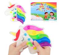 Unicorn Color Sorting Game Counting Super Soft Squeeze Sensory Toy for Toddlers Montessori Educational Game Color Recognition Fine Motor Skills Training Travel Anti-Stress Toy from 3 Years