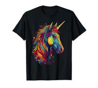 Unicorn Colorful Splash Art Unicorn Lover T-Shirt