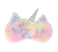 Unicorn Comfortable Design Eye Blackout Mask for Women | Imitate Rabbit Hair, Lightproof Sleep Cover, Elegant Simple Style, Black Color