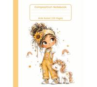 Unicorn Composition Notebook: Wide Ruled Lined Paper, 120 Pages, 7.5 x 9.75 | The Magical Sparkle Collection: Lemon Edition