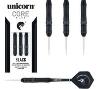 Unicorn Steel Tip Darts Set | Core Plus Black Brass Barrels| Style 1| 26 g