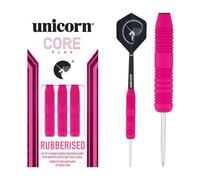 Unicorn Core Plus Win Rubberised Pink Steel Tip Darts
