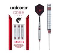 (22G, Silver) Unicorn Core Plus Dart Set Tungsten Style 3 Steel Tip Gripper 3 Shafts 22/24/26g