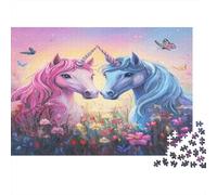 Unicorn Couple-Fantasy Art Style 1000 Piece Jigsaws with Precision Cut Personalised Jigsaws As A Party Puzzle Game for Social Gatherings 70x50cm/1000pcs