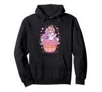 Unicorn Cupcake Magical Rainbow Sprinkles Heart Sunglasses Pullover Hoodie