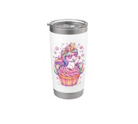 Unicorn Cupcake Magical Rainbow Sprinkles Heart Sunglasses Stainless Steel Insulated Tumbler