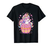 Unicorn Cupcake Magical Rainbow Sprinkles Heart Sunglasses T-Shirt