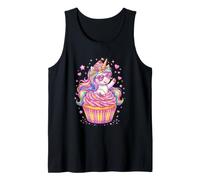 Unicorn Cupcake Magical Rainbow Sprinkles Heart Sunglasses Tank Top