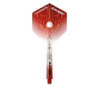 Unicorn Dart Shafts and Flights Set | Gripper 4 Elements Firestorm Combo Pack | Durable Polycarbonate | Two-Tone Red Gradient with Infused Specks | Long 41mm | 3 Stems and Flights