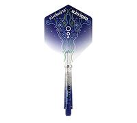 Unicorn Dart Shafts and Flights Set | Gripper 4 Elements Hydrostorm Combo Pack | Durable Polycarbonate | Two-Tone Blue Gradient with Infused Specks | Long 41mm | 3 Stems and Flights