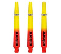 Unicorn Dart Shafts | Gripper 3 Cosmos Pulsar | Durable Polycarbonate | Red and Yellow | Short 34.4mm | 3 Stems