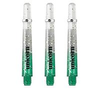 Unicorn Dart Shafts | Gripper 4 Elements | Durable Polycarbonate | Two-Tone Green Gradient with Infused Metallic Flecks | Ultra-Short 29mm | 3 Stems