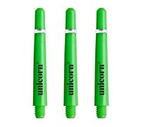 Unicorn Dart Shafts | Gripper 4 Neon | Tough Polycarbonate | Long 47.0mm 1.18g | Standard 2B Thread | Compression Ring for Flight Grip | Green | 3 Stems