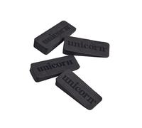 Unicorn Dartboard Wall Wedges | Secure Board During Play to Eliminate Wobble | Lightweight but Tough Rubber-Like EVA Polymer | Black with Logostyle Design | 4 Per Pack