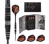 Unicorn Darts Jelle Klaasen Noir Phase 2 Steel Tip Dart Set, Black/Silver, 22G