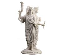 Unicorn Darts Large Greek Goddess Hecate Triple Goddess Statue Figurine (White)