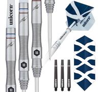 Unicorn Darts Set | Jamie Clark Global | 80% Natural Tungsten Barrels with Laser Etched Autograph & U Logo Hallmark | Steel Tip | 22 g