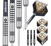 Unicorn Darts Set | Ross 'Smudger' Smith | 80% Natural Tungsten Barrels with Laser Etched Logo Hallmark | Steel Tip | 22 g