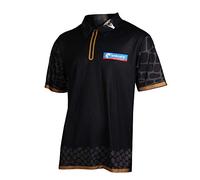 Unicorn Darts Shirt | Jeffrey 'The Black Cobra' de Zwaan | Breathable Polyester & Non-Stitch Zip | Black & Gold| Small | to fit Chest 36-38 inches