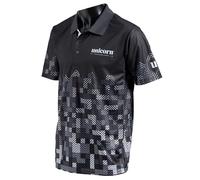 Unicorn Darts Shirt | Pro-Tech Digital | Cool Breathable Soft-Feel Micro Mesh 3-Tuk Polyester | Black & White with White Text to Chest and Logo to Left Sleeve | Youths to fit Chest 28-32 inches