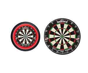 Unicorn Dart's Solar 2 Pro Illuminated Dartboard Surround Lighting System, Black, One Size & Eclipse Pro 2 Bristle Dart Board with Professional Sisal and High Definition Spider,