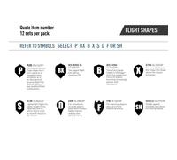 Unicorn Darts Ultra Fly.100 PLUS Shape Micron Dart Flight - Icon Red