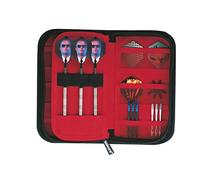 Unicorn Darts Wallet Case | Maxi | Holds 1 Fully Loaded Set of Darts | Versatile Elasticated Storage Capacity | 14 Accessory Pockets | Black & Silver | 3-Sided Zip Fastening