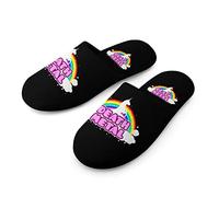 Unicorn Death Metal Men's Slippers Winter Warm Indoor Outdoor Comfort Breathable House Shoes Bedroom 45-46_（11-12）