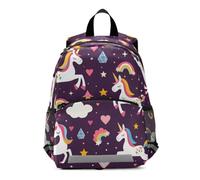 Unicorn Decorated Rainbow Pattern Kids Backpack for Toddlers, Kid's Backpack for Boys Girls, Kindergarten Preschool Nursery Travel Bag