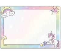 Unicorn desk pad made of paper DIN A3 for Children | 25 sheets | Writing pad & weekly planner for tasks, meetings & special things of The week | Desk pad for girls | A3