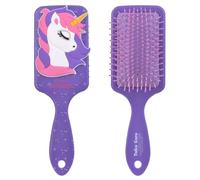 Unicorn Silicone Detangling Paddle Hair Brush, Cute and Functional Rectangular Design for All Hair Types, Gentle on Tangles, Perfect for Kids and Adults