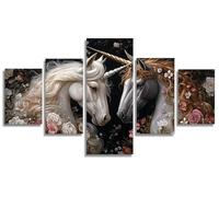 Unicorn Diamond Art Kits Adults Diamond Painting Animal 5 Pack, DIY Full Round Drill Gem Art for Adults Craft Kits for Kids, 5D Rhinestone Mosaic Kit for Home Wall Decor, Gift Ideas 48x100in, Model563