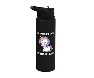 Unicorn Did I Roll My Eyes Out Loud Stainless Steel Insulated Water Bottle
