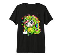Unicorn Dinosaur Colourful Costume Cosplay Rainbow Girl Gift Premium T-Shirt