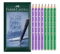 (Unicorn & Dinosaur) Faber-Castell Unicorn & Dinosaur Jumbo HB Pencils, 8 Pack