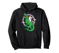 Unicorn Dinosaur Rainbow Fantasy T Rex Adventure kids Pullover Hoodie