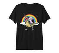 Unicorn Dinosaur T-rex Rainbow Galaxy Boys Girls Premium T-Shirt