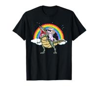 Unicorn Dinosaur T-rex Rainbow Galaxy Boys Girls T-Shirt